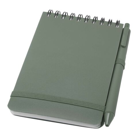 Thalaasa A6 Hardcover Notizbuch aus Ocean Bound Kunststoff mit Kugelschreiber (schwarze Mine) Standard | heather grün | ohne Werbeanbringung | Nicht verfügbar | Nicht verfügbar