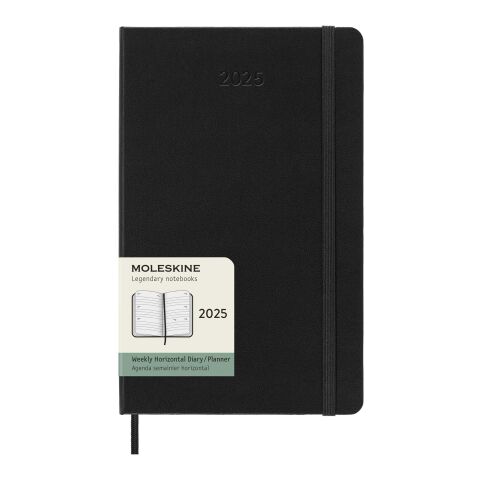 Moleskine Hardcover 12 Monate Wochenkalender L horizontal Standard | schwarz | ohne Werbeanbringung | Nicht verfügbar | Nicht verfügbar
