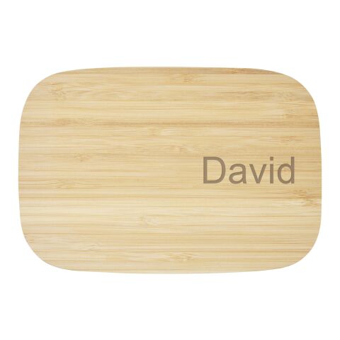 Tite Brotdose aus Edelstahl mit Bambusdeckel Standard | natur-silber | ohne Werbeanbringung | Nicht verfügbar | Nicht verfügbar