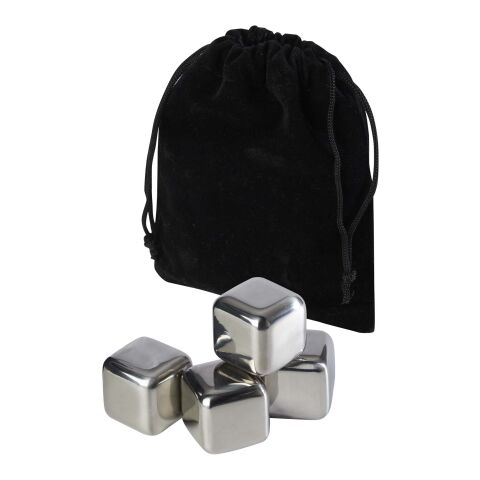 Froz Eiswürfel Set aus Edelstahl schwarz-silber | ohne Werbeanbringung | Nicht verfügbar | Nicht verfügbar