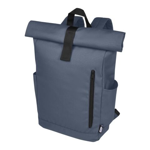 Byron 15,6" GRS Recycled PET Roll-Top Rucksack 18 L Standard | Hale Blue | ohne Werbeanbringung | Nicht verfügbar | Nicht verfügbar | Nicht verfügbar