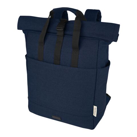 Joey 15&quot; GRS Rolltop Laptop-Rucksack aus recyceltem Canvas 15 L Standard | navy | ohne Werbeanbringung | Nicht verfügbar | Nicht verfügbar | Nicht verfügbar