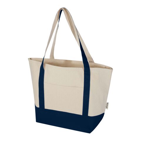 Sam 320 g/m² Tragetasche aus GRS recycelter Baumwolle Standard | navy-natur | ohne Werbeanbringung | Nicht verfügbar | Nicht verfügbar | Nicht verfügbar