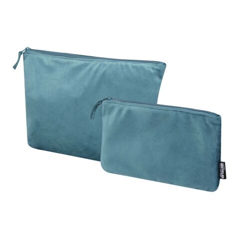 Swift GRS-recyceltes Kulturbeutelset aus Samt Deep Sea Green