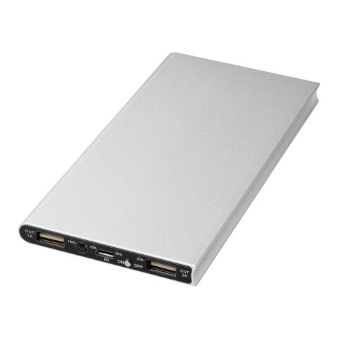 Plate 8000 mAh Aluminium-Powerbank Standard | silber | ohne Werbeanbringung | Nicht verfügbar | Nicht verfügbar