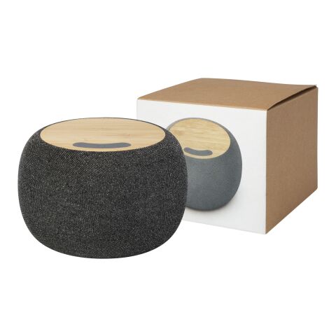 Ecofiber Bambus/RPET Bluetooth® Lautsprecher und kabelloses Ladepad Standard | natur-grau | ohne Werbeanbringung | Nicht verfügbar | Nicht verfügbar