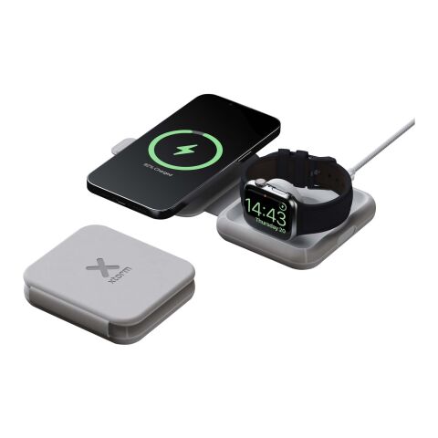 Xtorm XWF21 15 W Faltbares Kabelloses 2-in-1-Reise-Ladegerät Standard | grau | ohne Werbeanbringung | Nicht verfügbar | Nicht verfügbar