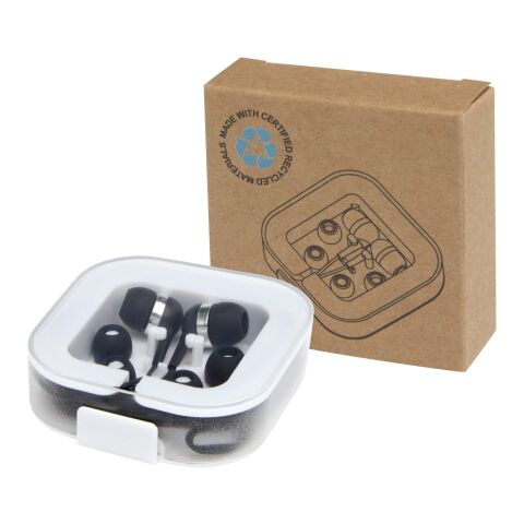 Baekdu kabelgebundenes Headset Typ-C mit Aufbewahrungsbox aus recyceltem Kunststoff Standard | schwarz | ohne Werbeanbringung | Nicht verfügbar | Nicht verfügbar