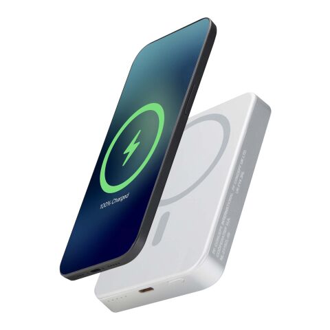 Avis 10.000 mAh RCS Powerbank aus recyceltem Aluminium mit Magnetfunktion Silber