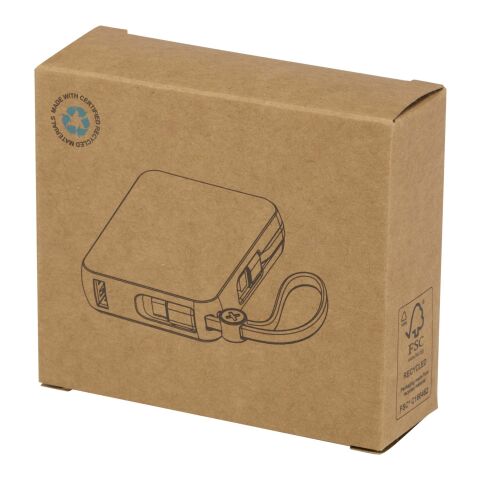 Acrux 35 W 10.000 mAh Tablet Powerbank mit integriertem Typ-C-Kabel aus recyceltem Kunststoff Standard | weiss | ohne Werbeanbringung | Nicht verfügbar | Nicht verfügbar