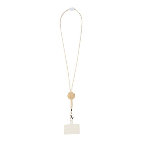 Adhab Smartphone Lanyard mit Bambusdetails Standard | weiss | ohne Werbeanbringung | Nicht verfügbar | Nicht verfügbar | Nicht verfügbar