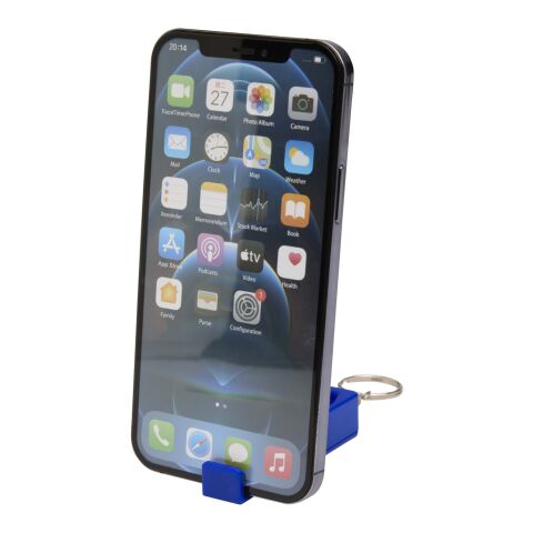 Aggia Telefonladestation aus recyceltem Kunststoff mit Fidget-Toy royalblau | ohne Werbeanbringung | Nicht verfügbar | Nicht verfügbar