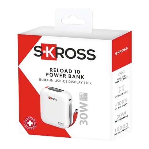 SKROSS® Reload 10.000 mAh Powerbank weiß