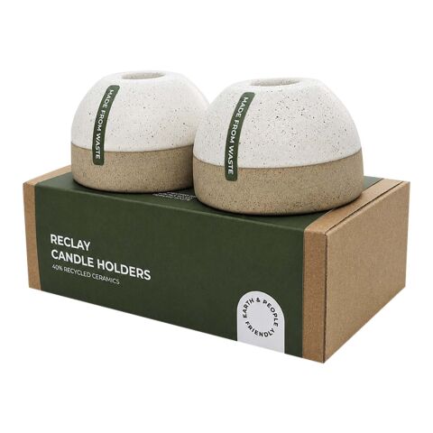 Originalhome ReCllay Kerzenständer Set weiss