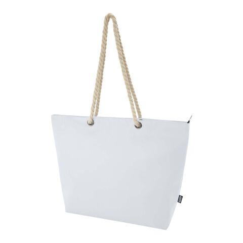 Panama Strandkühltasche mit Kordelgriffen aus recyceltem GRS-Material Standard | weiß | ohne Werbeanbringung | Nicht verfügbar | Nicht verfügbar