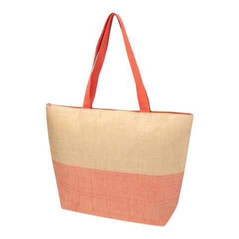 Rhythm große Strohpapier Tragetasche mit Reißverschluss, 21 l Brick