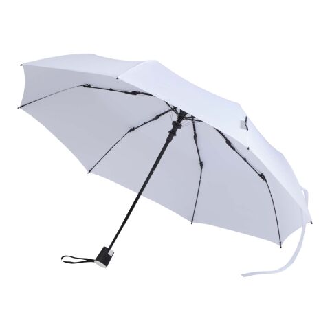 Agnes 21" faltbarer RPET-Regenschirm mit automatischer Öffnung weiß