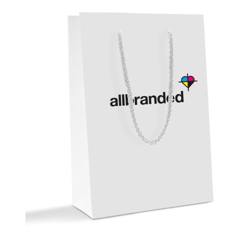 Papiertragetasche 16 x 23 cm mit farbigen Kordeln ohne Werbeanbringung | matt | 105 - königsblau