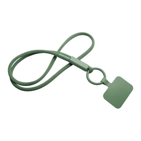 Tubyard Lanyard mit Telefonhalterung und Band aus recyceltem Kunststoff olive | ohne Werbeanbringung | Nicht verfügbar | Nicht verfügbar