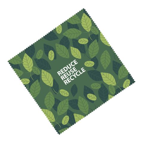 Caro Großes Reinigungstuch aus recyceltem PET weiß | Sublimation | Überall, Vorne | 170 mm x 180 mm