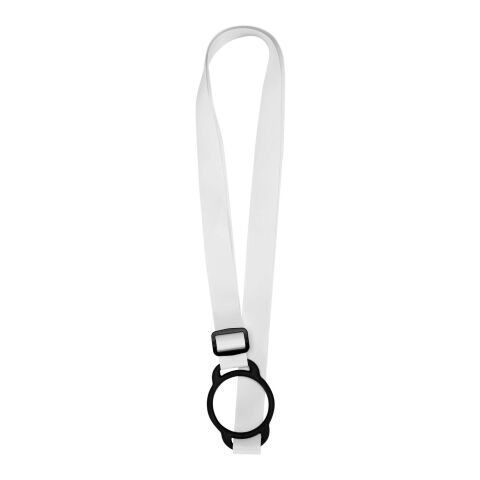 Lior Sublimation Lanyard mit Silikonband weiss