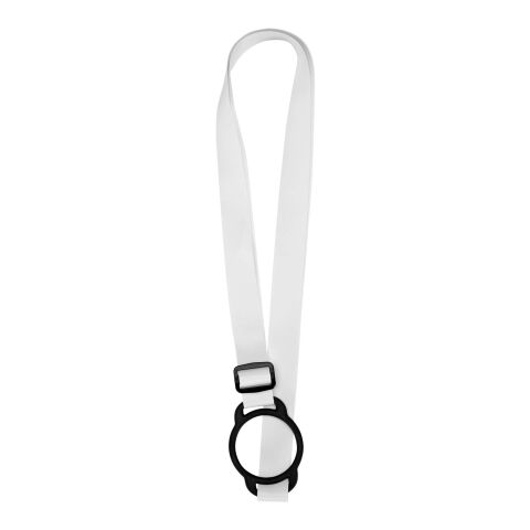 Lior RPET Sublimation Lanyard mit Silikonband weiss