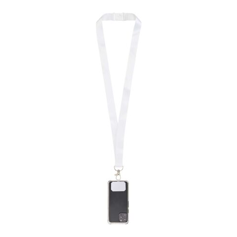 Addie RPET Sublimation Lanyard mit Telefonhalterung und Sicherheitsverschluss weiss-weiss | Nicht verfügbar | ohne Werbeanbringung | Nicht verfügbar | Nicht verfügbar