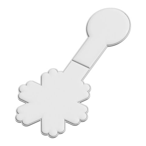 RFX™ Reflektierender PVC-Magnet Schneeflocke weiß | Not applicable | 1-farbiger Siebdruck | Vorderseite | 49 mm x 101 mm