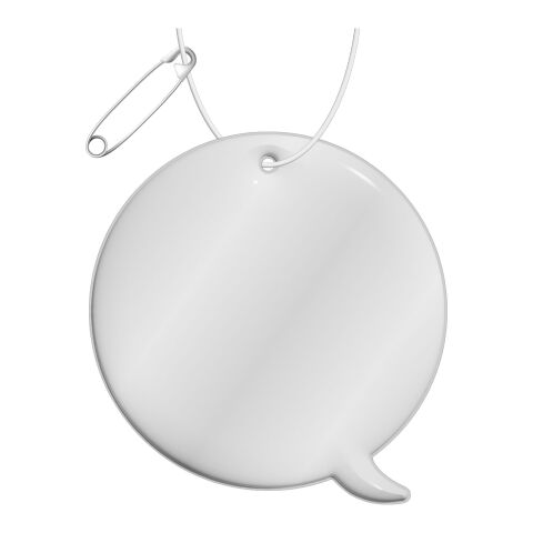 RFX™ Reflektierender Callout-PVC-Aufhänger weiß | Digitaldruck | Vorderseite (Unter Der Reflektierenden Schicht) | 67 mm x 70 mm