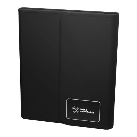 SCX.design O18 A5 Notizbuch mit kabelloser 5W Powerbank mit 4000 mAh und Leuchtlogo schwarz | Not applicable | ohne Werbeanbringung | Nicht verfügbar | Nicht verfügbar