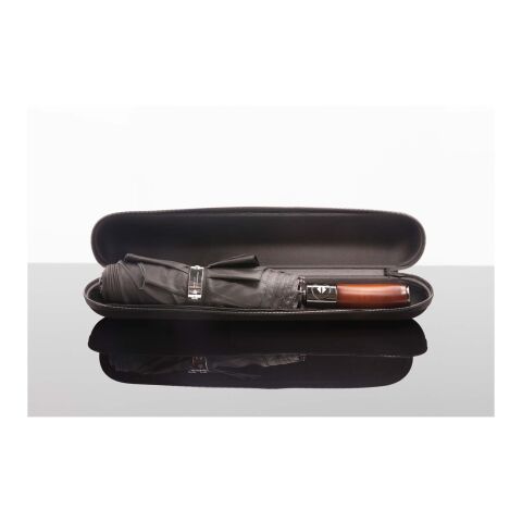 SCX.design R03 Vollautomatik Kompaktregenschirm mit Holzgriff schwarz | ohne Werbeanbringung | Nicht verfügbar | Nicht verfügbar