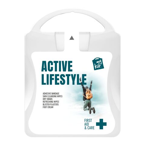 MyKit Aktiver Lebensstil weiss | 1-farbiger Digitaler Aufkleber | Vorderseite | 90 mm x 127 mm