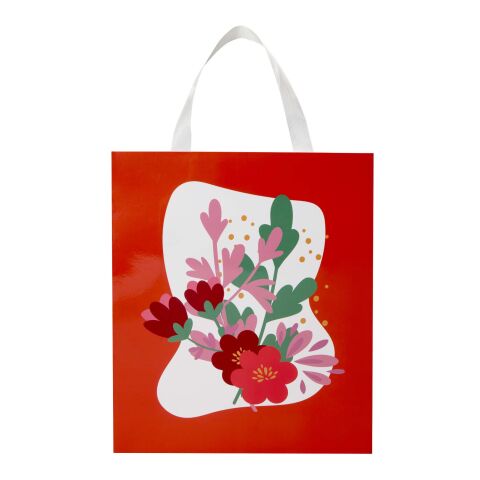 Smartfold Papiertüte, 230 g/m², mit Bandgriffen und matter Laminierung – 31 x 12 x 39 cm weiß