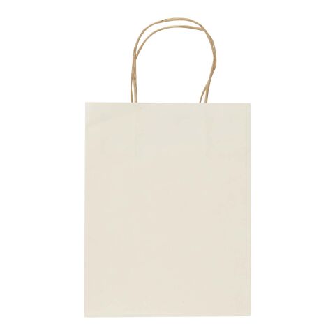 Landwirtschaftliche Altpapiertasche, 150 g/m², mit gedrehten Tragegriffen – 18 x 9 x 23 cm elfenbeinweiß
