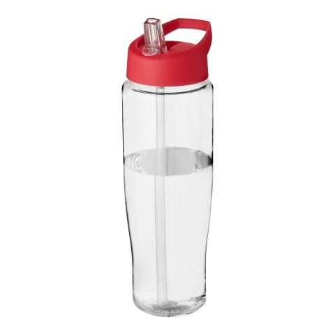 H2O Tempo® 700 ml Sportflasche mit Ausgussdeckel transparent-rot | ohne Werbeanbringung | Nicht verfügbar | Nicht verfügbar