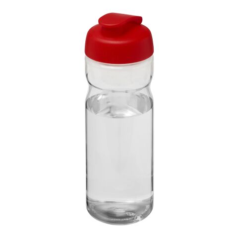 H2O Base® 650 ml Sportflasche mit Klappdeckel weiss-rot | ohne Werbeanbringung | Nicht verfügbar | Nicht verfügbar