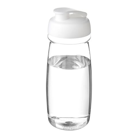 H2O Pulse® 600 ml Sportflasche mit Klappdeckel transparent-weiss | ohne Werbeanbringung | Nicht verfügbar | Nicht verfügbar