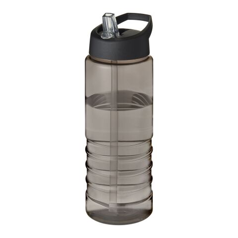 H2O Active® Eco Treble 750 ml Sportflasche mit Stülpdeckel kohle-schwarz | 1-farbiger Siebdruck | rundum | 210 mm x 75 mm