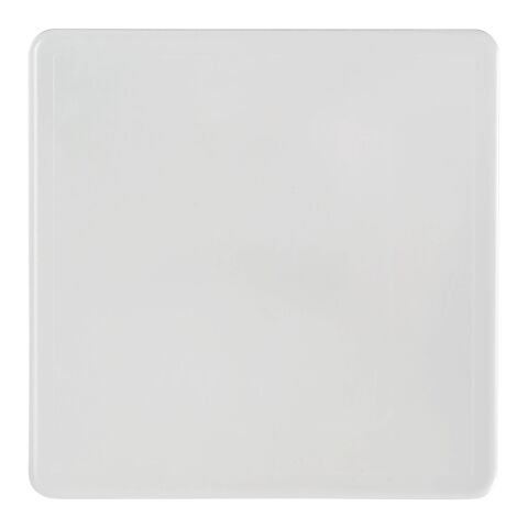 Renzo quadratischer Kunststoffuntersetzer weiss | ohne Werbeanbringung | Nicht verfügbar | Nicht verfügbar