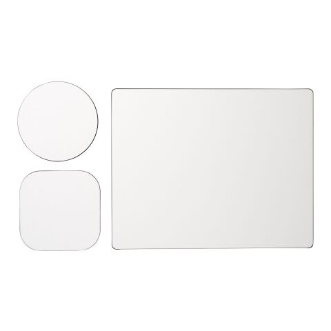 Brite-Mat® Mauspad und Untersetzer-Set schwarz | ohne Werbeanbringung | Nicht verfügbar | Nicht verfügbar