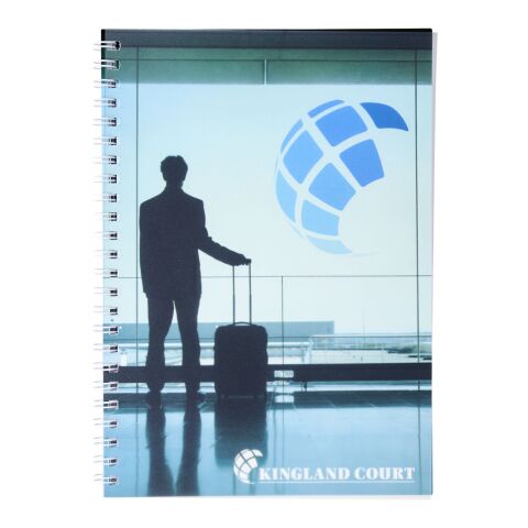 Desk-Mate® A5 Notizbuch Wire-O-Bindung Kunststoff-Umschlag weiss | 50 pages | ohne Werbeanbringung | Nicht verfügbar | Nicht verfügbar