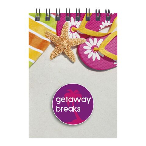 Desk-Mate® Wire-O-Bindung A7 Notizbuch weiss-schwarz | 50 pages | ohne Werbeanbringung | Nicht verfügbar | Nicht verfügbar