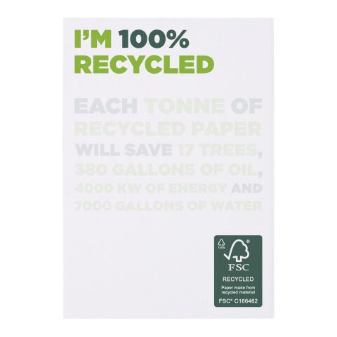 Desk-Mate® A7 recycelter Notizblock weiß | 25 pages | ohne Werbeanbringung | Nicht verfügbar | Nicht verfügbar