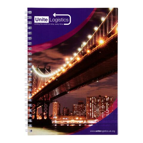 Desk-Mate® A4 Spiralnotizbuch mit bedruckter Rückseite weiß | 50 pages | ohne Werbeanbringung | Nicht verfügbar | Nicht verfügbar