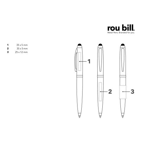 roubill Nautic Touch Pad Pen Drehkugelschreiber schwarz | ohne Werbeanbringung | ohne Werbeanbringung | Nicht verfügbar