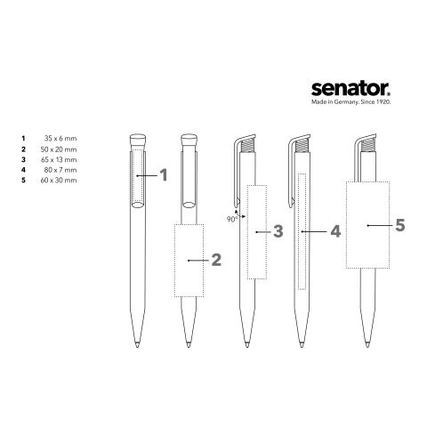 senator Super Hit Clear Druckkugelschreiber weiß | ohne Werbeanbringung | ohne Werbeanbringung | Nicht verfügbar