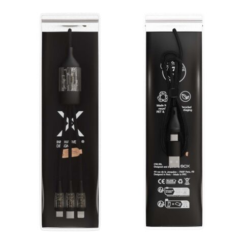 SCX.design C50 100 W/5 A 5-in-1 Schnellladekabel mit Digitalanzeige Standard | schwarz | ohne Werbeanbringung | Nicht verfügbar | Nicht verfügbar