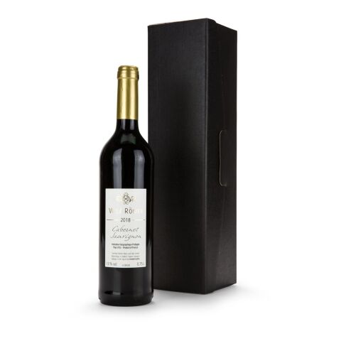 Rotwein im schwarzen Geschenkkarton Digitaldruck | ohne Werbeanbringung