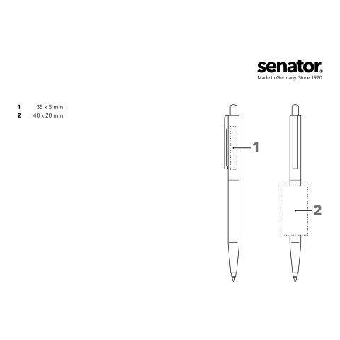 senator Point Metal Druckkugelschreiber weiß | ohne Werbeanbringung | ohne Werbeanbringung | Nicht verfügbar