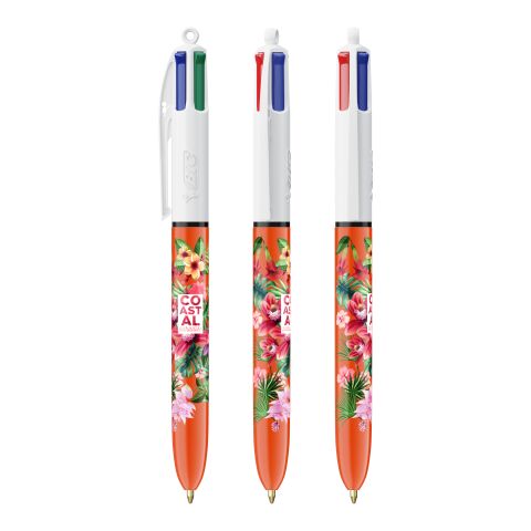 BIC® 4 Colours Fine Kugelschreiber Weiß-orange